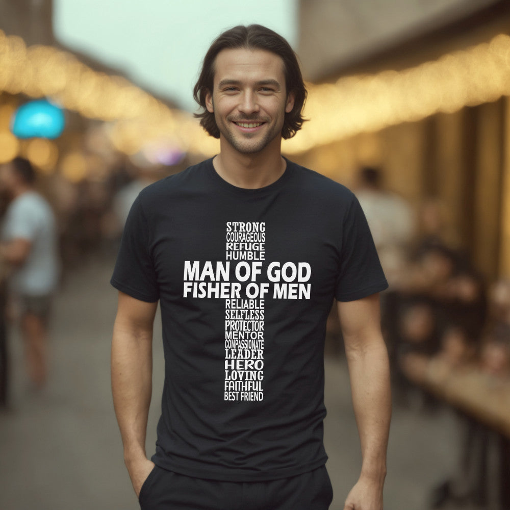 Black "Fisher of Men" Christian t-shirt