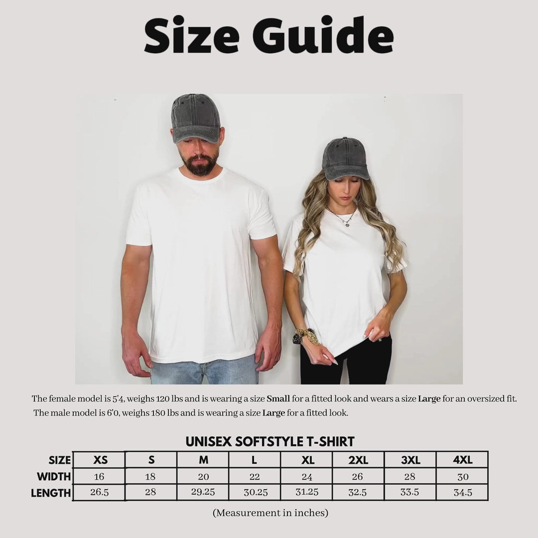 Size Guide for Tryphena T-Shirts